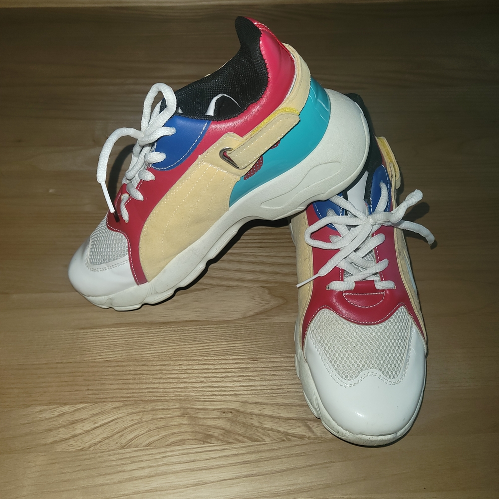 Red Yellow and Blue Sneakers‎